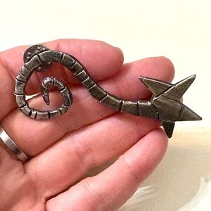 GAUDI from Gaudi Museum Store, Barcelona Antique Silver Irregular Star Brooch